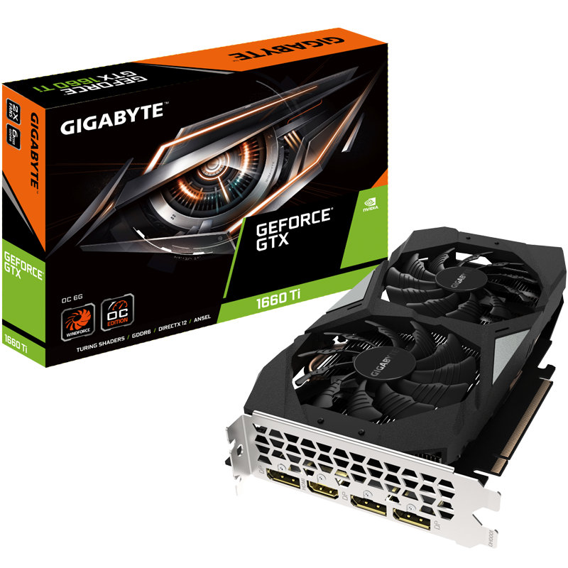 技嘉gigabytegeforcegtx1660tioc6g12000mhz192bitgddr6电竞游戏显卡